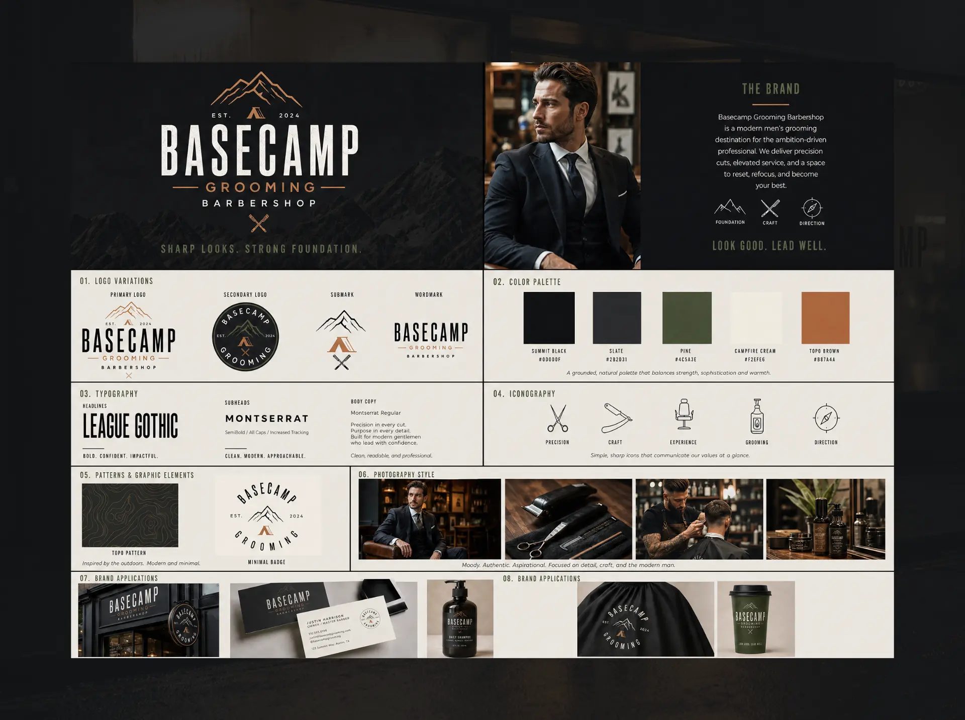 Basecamp Grooming brand identity guidelines